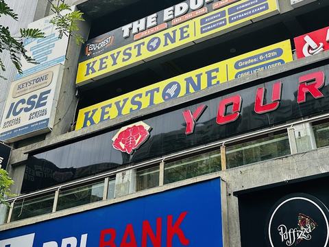 Keystone signage at Orchid Center, Safal Parisar Road, South Bopal